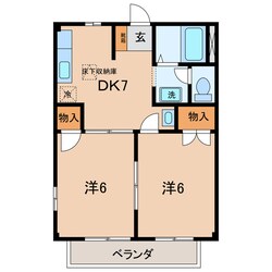 田貫 徒歩4分 1階の物件間取画像